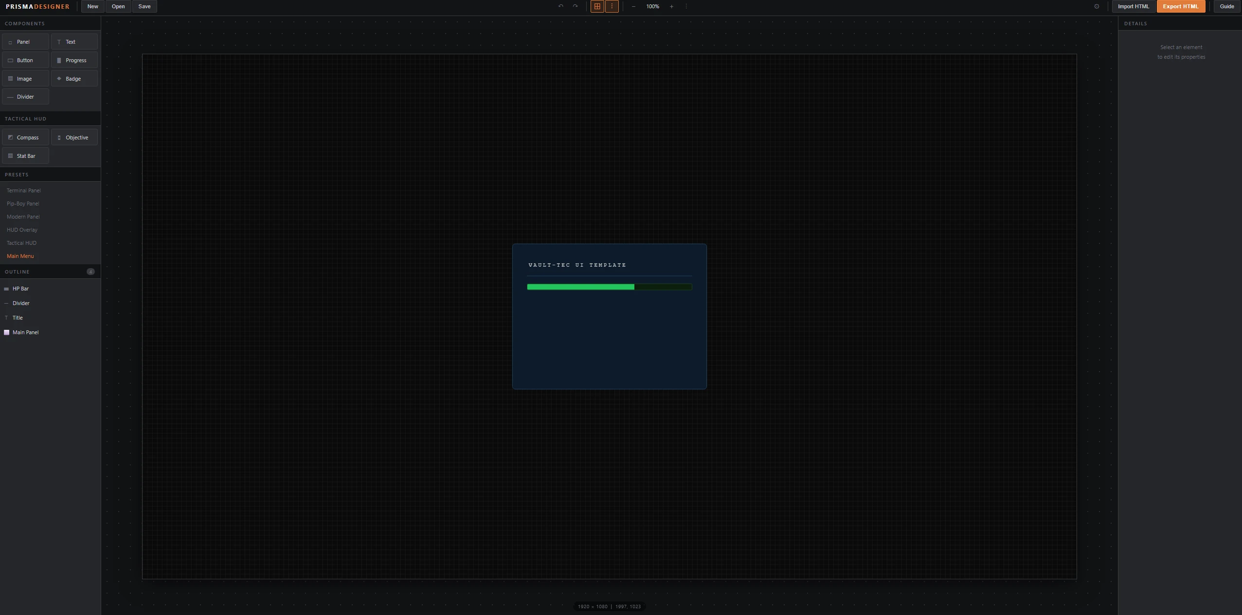 Prisma UI - NG 和 OG Web UI 框架辐射4（更新） 截图 4